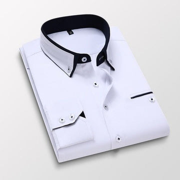 Carino Men's Dress Shirt - Zekro Market - Camisa Social Masculina Carino - 14:29White;5:361386Asian M is Eur XS - Carino Men's Dress Shirt